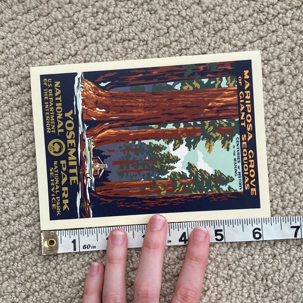 Yosemite National Park Stationery Pack of 8 Mariposa Grove Sequoias Cards NIB